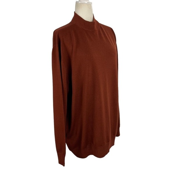 Franco Ziche 100% Pure Wool Long Sleeves Mock Turtleneck Jumper Sweater XXL - Picture 10 of 14